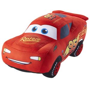 Disney and Pixar Cars 10-inch Lightning McQueen Talking Plush Toy Car with 10 Sounds