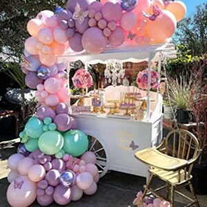 Double Stuffed Pastel Balloon Garland Pink Purple Green Balloons Rainbow Balloon Arch With Gold Metallic Latex Balloons Kit For Mermaid Baby Shower Princess Ice Cream Birthday Candy Party Decorations