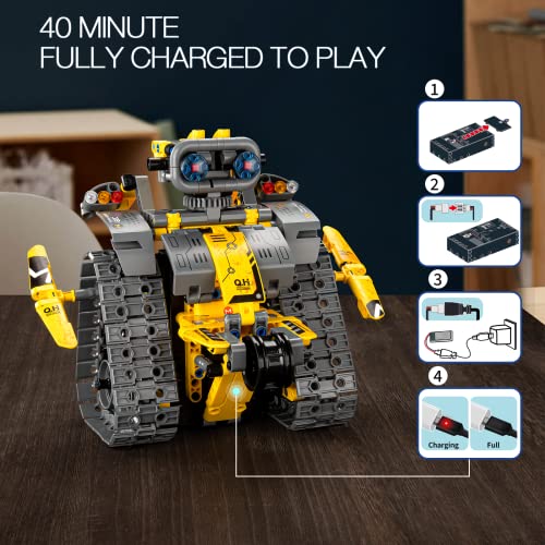 Sillbird STEM Building Toys, Remote & APP Controlled Creator 3in1 Wall Robot/Explorer Robot/Mech Dinosaur Toys Set, Creative Gifts for Boys Girls Kids Aged 6 7 8-12, New 2022 (434 Pieces)