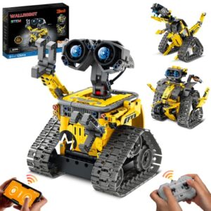 sillbird stem building toys, remote & app controlled creator 3in1 wall robot/explorer robot/mech dinosaur toys set, creative gifts for boys girls kids aged 6 7 8-12, new 2022 (434 pieces)