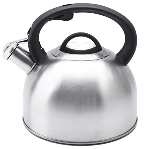 GGC 3L Tea Kettle for Stove Top, Loud Whistling Tea Kettles Water Boiler, Stainless Steel Kettle with Anti-Heat Handle and Simple Touch Button to Control Kettle Outlet