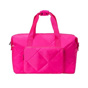 tinzonc sports tote gym bag for women, travel duffel bag, shoulder weekender overnight bag for women girls travel, gym, yoga, school (rose pink)