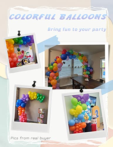 HDO Rainbow Balloon Arch Kit, 147Pcs Rainbow Balloons Garland 18"+12"+10"+5" Party Balloons Decoration for Birthday Thanksgiving Baby Shower Bridal Party (Rainbow)