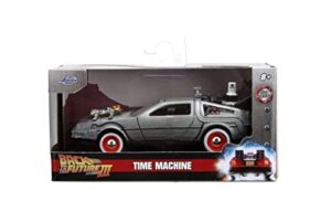 jada toys back to the future part iii 1:32 time machine die-cast car, toys for kids and adults