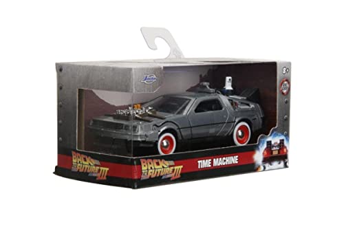 Jada Toys Back to The Future Part III 1:32 Time Machine Die-cast Car, Toys for Kids and Adults