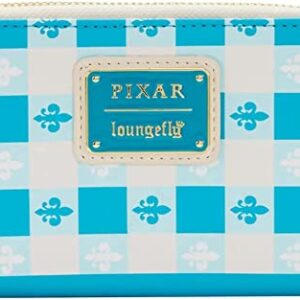 Loungefly Disney Ratatouille 15th Anniversary Gusteau's Cookbook Zip Around Faux Leather Wallet,Lightweight,Blue