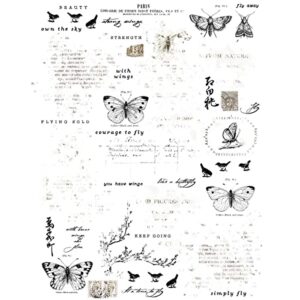 Essential Butterflies Rub-On Transfers - 49 and Market