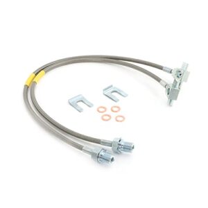 fapo shock front extended stainless steel brake lines compatible with 1971-1987 chevy c/k 10 15 20 k5 blazer 4-6" lift