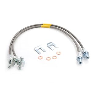 FAPO SHOCK Front Extended Stainless Steel Brake Lines Compatible With 1971-1987 Chevy C/K 10 15 20 K5 Blazer 4-6" Lift