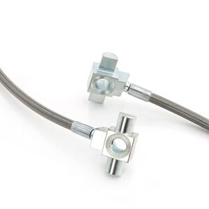 FAPO SHOCK Front Extended Stainless Steel Brake Lines Compatible With 1971-1987 Chevy C/K 10 15 20 K5 Blazer 4-6" Lift