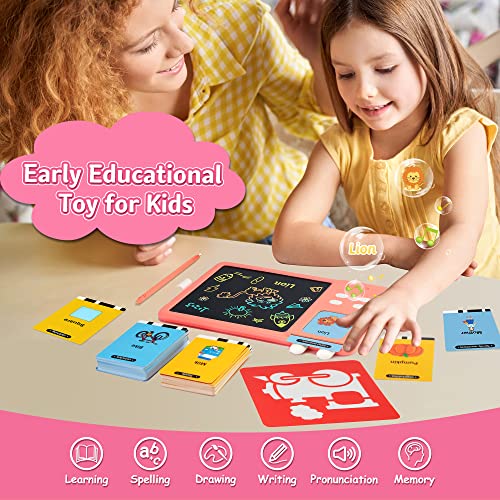 Learning Toys Gifts for Toddlers Girls 3 4 5 6 Year Olds, Talking Flash Cards Writing Tablet 222 Sight Words, Speech Therapy Sensory Autism Toys Educational LCD Drawing Doodle Board