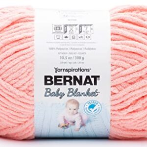 Bernat Baby Blanket - 4 Big Balls - with Needle Gauge (Coral Blossom)