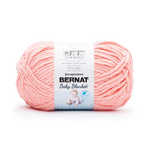 Bernat Baby Blanket - 4 Big Balls - with Needle Gauge (Coral Blossom)