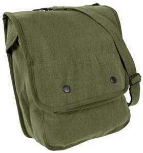 rothco canvas map case shoulder bag, olive drab