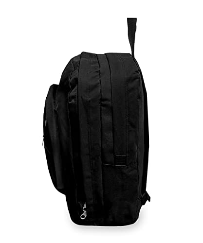 Everest Double Main Compartment Backpack, Black, One Size