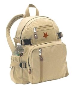 rothco khaki vintage star back pack with red star 9162