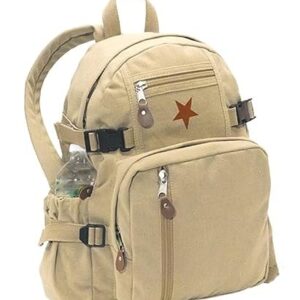 Rothco Khaki Vintage Star Back Pack with Red Star 9162