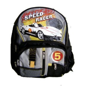 speed racer backpack large padded black/grey