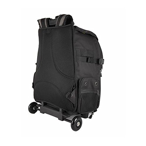Ape Case, ACPRO4000, Backpack with wheels, Laptop compartment, Padded, Rain cover included, Adjustable straps, Camera backpack, Black (ACPRO4000),Large With Rollers
