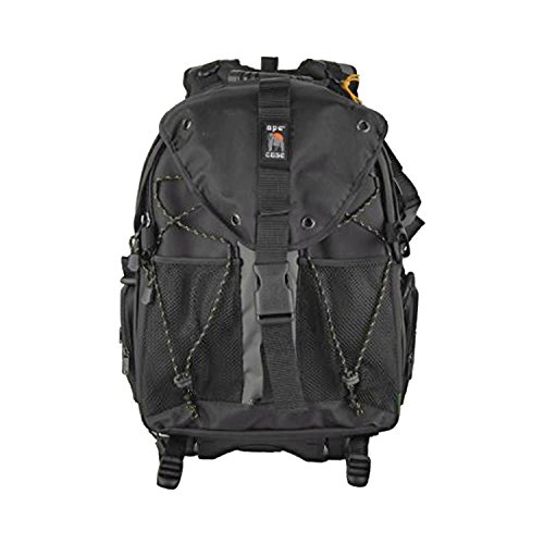 Ape Case, ACPRO4000, Backpack with wheels, Laptop compartment, Padded, Rain cover included, Adjustable straps, Camera backpack, Black (ACPRO4000),Large With Rollers