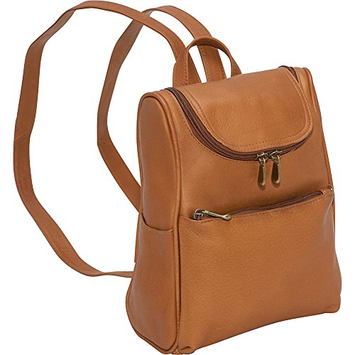 Le Donne Leather Womens On The Go Backpack (Tan)