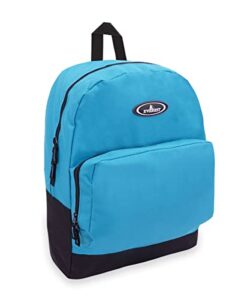 everest classic backpack with front organizer, turquoise, one size