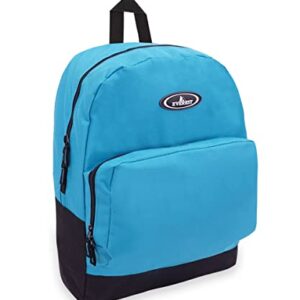 Everest Classic Backpack with Front Organizer, Turquoise, One Size