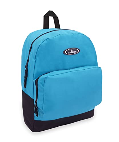 Everest Classic Backpack with Front Organizer, Turquoise, One Size