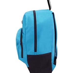 Everest Classic Backpack with Front Organizer, Turquoise, One Size