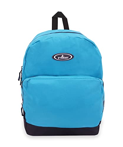 Everest Classic Backpack with Front Organizer, Turquoise, One Size