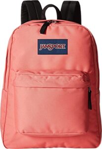 jansport t501 superbreak backpack - coral sparkle