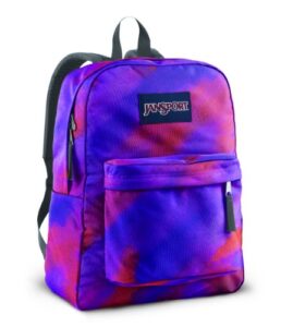 jansport t501 superbreak backpack - purple sky/multi watercolor