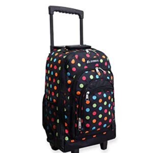 Everest Wheeled Backpack with Pattern, Polkadot, One Size