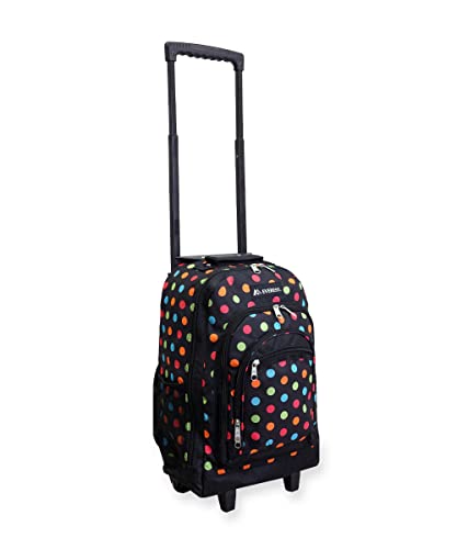 Everest Wheeled Backpack with Pattern, Polkadot, One Size