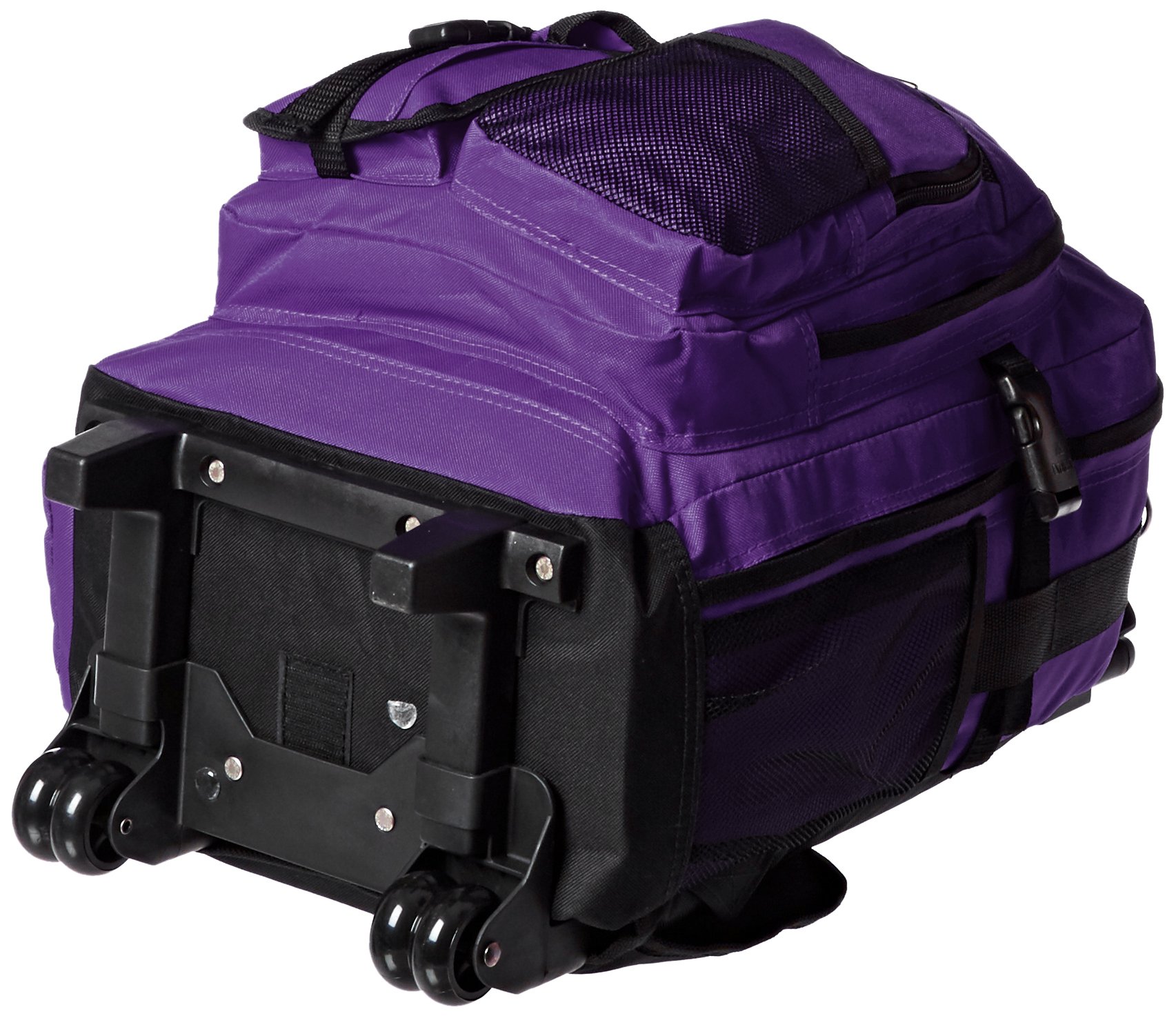 Everest Deluxe Wheeled Backpack, Dark Purple, One Size