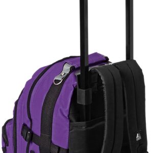 Everest Deluxe Wheeled Backpack, Dark Purple, One Size