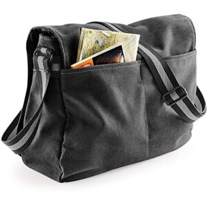 Quadra Vintage Canvas Despatch Bag - 3.6 Gal (One Size) (Vintage Black)