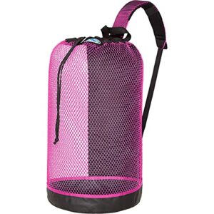 stahlsac bvi mesh backpack: compact 33l size, great beach bag for dry/wet gear, pink