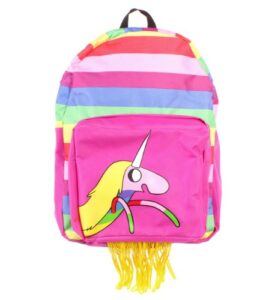 bioworld adventure time lady rainicorn hooded backpack, multi-colored