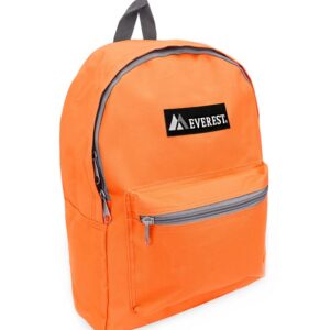 Everest Basic Backpack, Orange, One Size