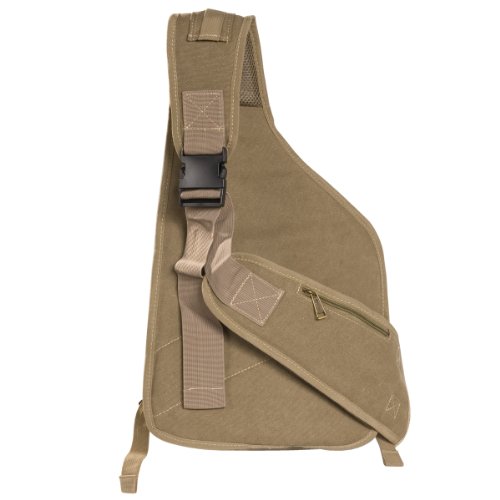 Eurosport Urban Style Canvas Sling Backpack B411, Khaki.