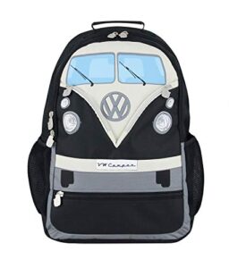 brisa vw collection - volkswagen hiking laptop university backpack in t1 bus campervan design (30 l/7.9 gal/large/black)