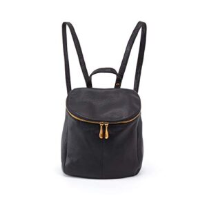 hobo women's leather river backpack purse (black)