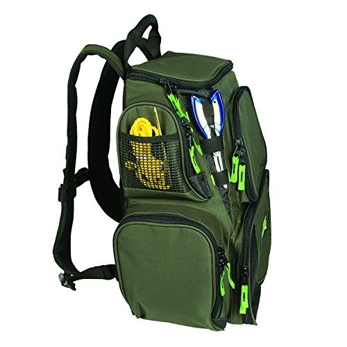 Custom Leathercraft Wild River WT3606 Multi-Tackle Large Backpack with Two 3600 Style Trays, One Size, Green