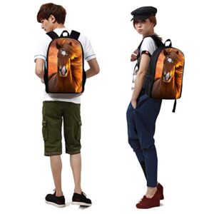 Generic Fashion Adult Horse Backpack College Students Bookbags