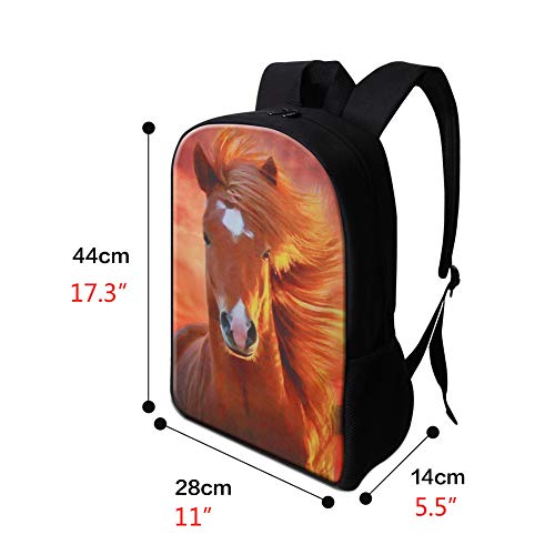 Generic Fashion Adult Horse Backpack College Students Bookbags