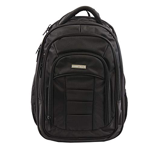 Perry Ellis Men's M150 Business Laptop Backpack, Black, One Size