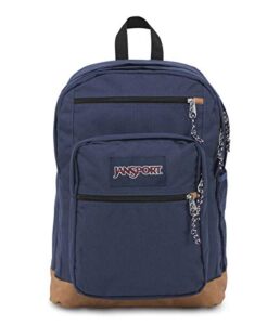 jansport backpack with 15-inch laptop sleeve, navy - large computer bag rucksack with 2 compartments, ergonomic straps - bag for men, women