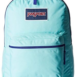 JanSport Womens Classic Mainstream Overexposed Backpack - Aqua Dash/Violet Purple / 16.7"H X 13"W X 8.5"D