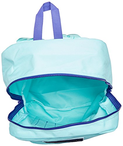 JanSport Womens Classic Mainstream Overexposed Backpack - Aqua Dash/Violet Purple / 16.7"H X 13"W X 8.5"D